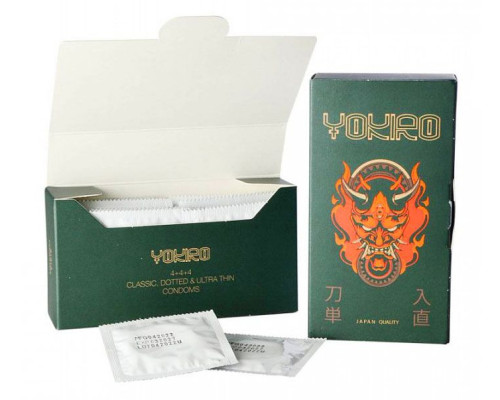 Презервативы YOKIRO Mix - 12 шт.