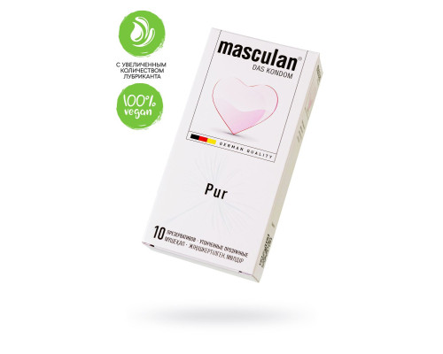 Супертонкие презервативы Masculan Pur - 10 шт.