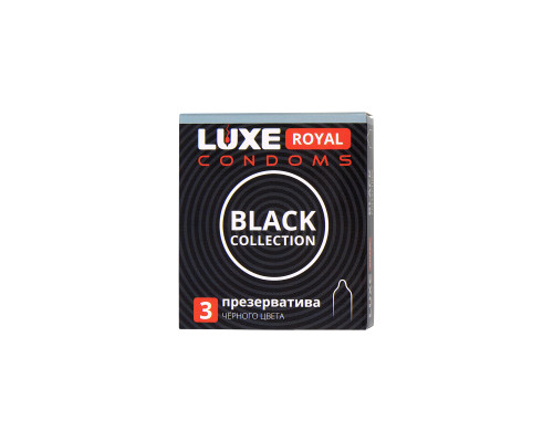 Черные презервативы LUXE Royal Black Collection - 3 шт.