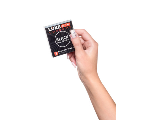 Черные презервативы LUXE Royal Black Collection - 3 шт.