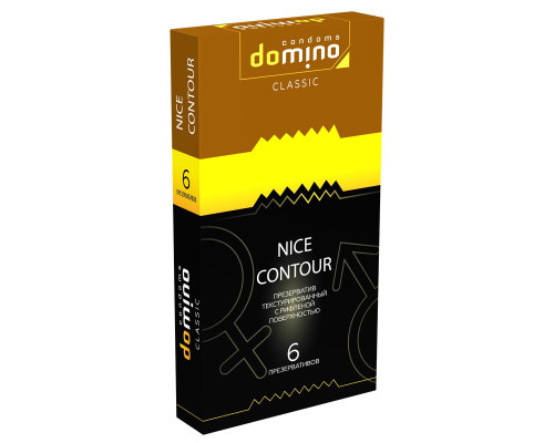 Презервативы с рёбрышками DOMINO Classic Nice Contour - 6 шт.