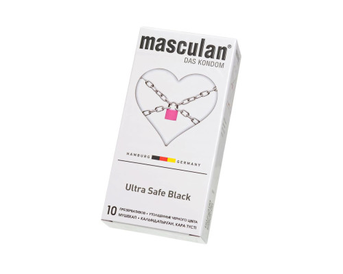 Ультрапрочные презервативы Masculan Ultra Safe Black - 10 шт.