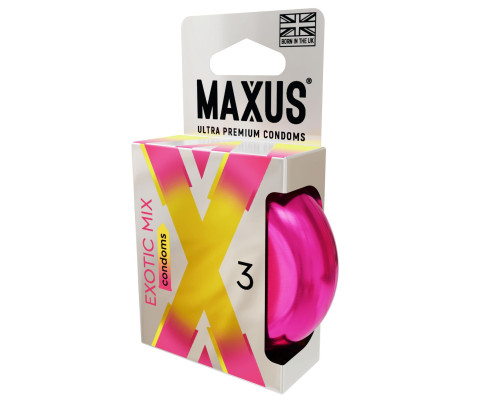 Ароматизированные презервативы Maxus Exotic Mix - 3 шт.
