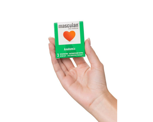 Презервативы анатомической формы Masculan Anatomic - 3 шт.