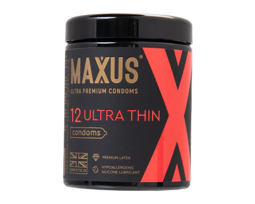Ультратонкие презервативы MAXUS Ultra Thin - 12 шт.
