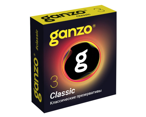 Классические презервативы с обильной смазкой Ganzo Classic - 3 шт.