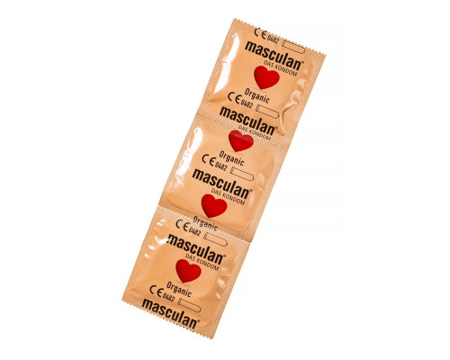 Экологически чистые презервативы Masculan Organic - 3 шт.