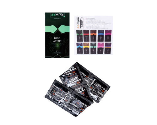 Презервативы с пролонгирующим эффектом DOMINO Classic Long action - 6 шт.