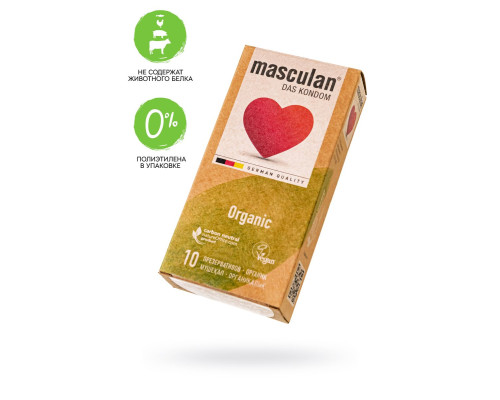 Экологически чистые презервативы Masculan Organic - 10 шт.