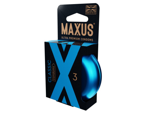 Классические презервативы в железном кейсе MAXUS Classic - 3 шт.