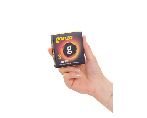 Классические презервативы с обильной смазкой Ganzo Classic - 3 шт.