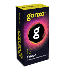 Презервативы анатомической формы с точечной и ребристой структурой Ganzo Extase - 12 шт.