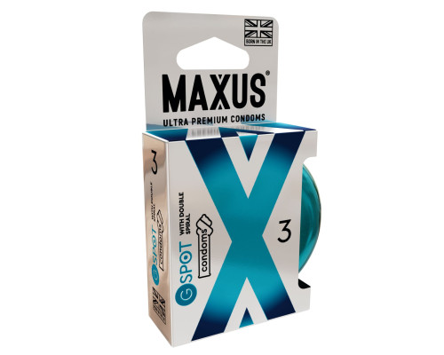 Презервативы Maxus G spot с двойной спиралью - 3 шт.