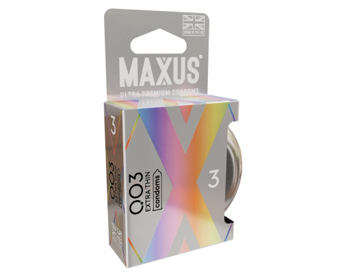Экстремально тонкие презервативы в железном кейсе MAXUS 003 Extra Thin - 3 шт.