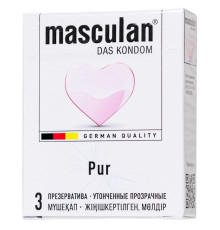 Супертонкие презервативы Masculan Pur - 3 шт.