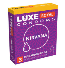 Презервативы с увеличенным количеством смазки LUXE Royal Nirvana - 3 шт.