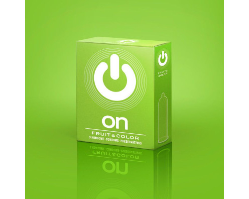 Цветные ароматизированные презервативы ON) Fruit   Color - 3 шт.