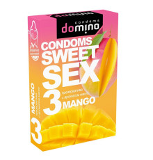 Презервативы для орального секса DOMINO Sweet Sex с ароматом манго - 3 шт.