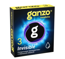 Супертонкие презервативы Ganzo Invisible - 3 шт.