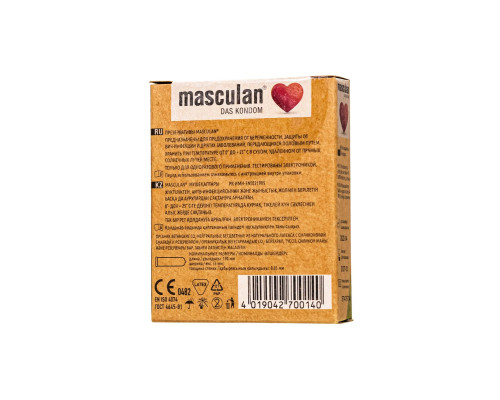 Экологически чистые презервативы Masculan Organic - 3 шт.