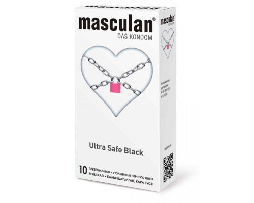 Ультрапрочные презервативы Masculan Ultra Safe Black - 10 шт.