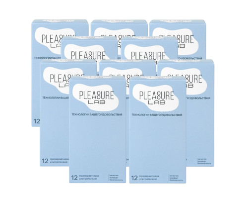 Набор из 10 упаковок ультратонких презервативов Pleasure Lab (по 12 шт.)