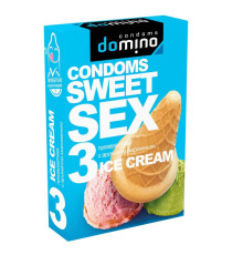 Презервативы для орального секса DOMINO Sweet Sex с ароматом мороженого - 3 шт.