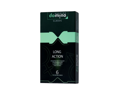 Презервативы с пролонгирующим эффектом DOMINO Classic Long action - 6 шт.