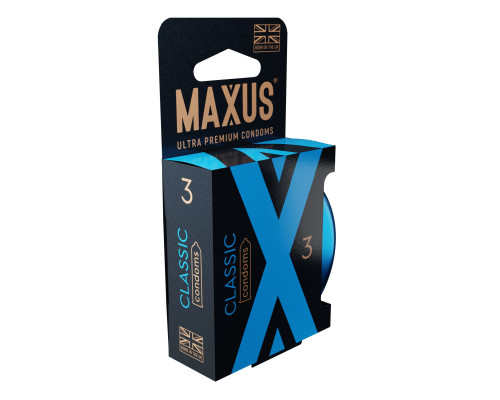 Классические презервативы в железном кейсе MAXUS Classic - 3 шт.