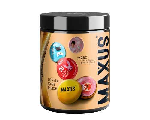 Точечные презервативы MAXUS 2000 Amazing Dots с железным кейсом - 12 шт.