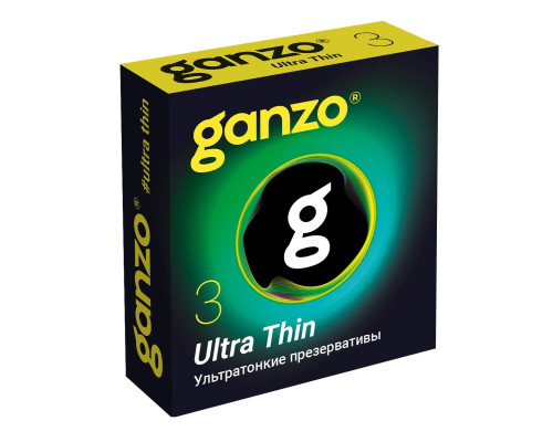 Ультратонкие презервативы Ganzo Ultra thin - 3 шт.