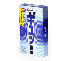 Фиолетовые презервативы Sagami 6 FIT V с волнообразной текстурой - 12 шт.