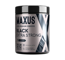 Черные утолщенные презервативы MAXUS Extra Strong с железным кейсом - 15 шт.