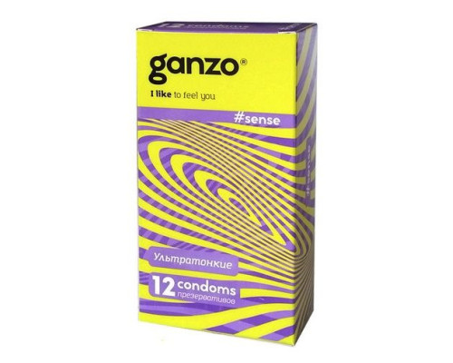 Тонкие презервативы для большей чувствительности Ganzo Sence - 12 шт.