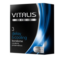 Презервативы VITALIS PREMIUM delay   cooling с охлаждающим эффектом - 3 шт.
