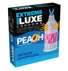 Стимулирующий презерватив «Ночная лихорадка» с ароматом персика - 1 шт.