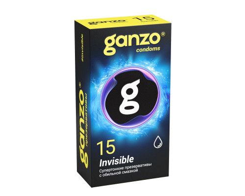 Супертонкие презервативы Ganzo Invisible - 15 шт.