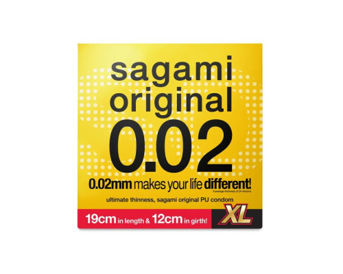Презерватив увеличенного размера Sagami Original 0.02 XL-size - 1 шт.