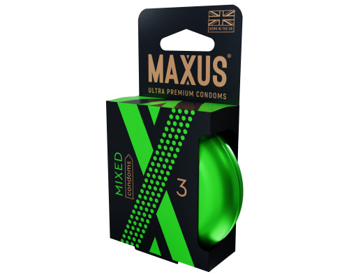 Презервативы в железном кейсе MAXUS Mixed - 3 шт.