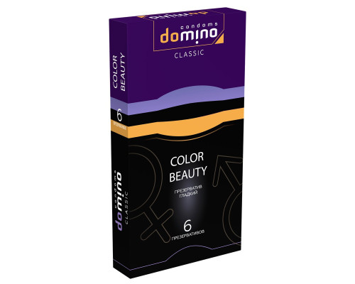 Разноцветные презервативы DOMINO Classic Colour Beauty - 6 шт.
