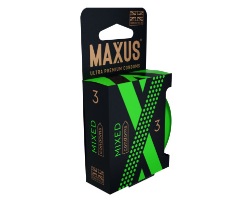 Презервативы в железном кейсе MAXUS Mixed - 3 шт.