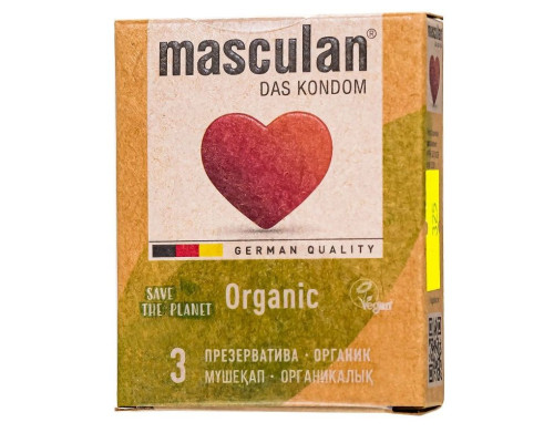 Экологически чистые презервативы Masculan Organic - 3 шт.