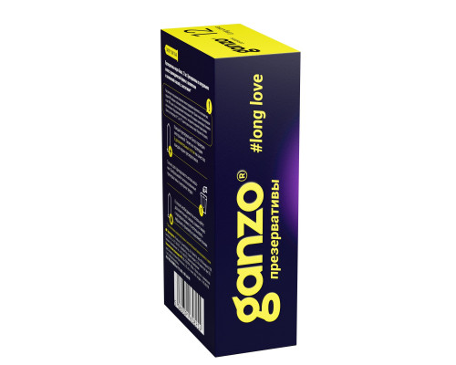 Презервативы с анестетиком для продления удовольствия Ganzo Long Love - 12 шт.