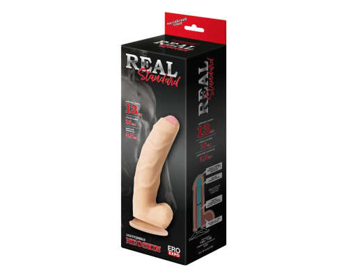 Фаллоимитатор REAL Standard с полузакрытой головкой - 18 см.