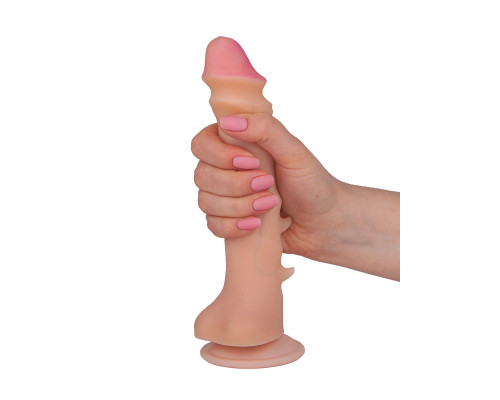 Фаллоимитатор REAL Standard с шипами - 21 см.