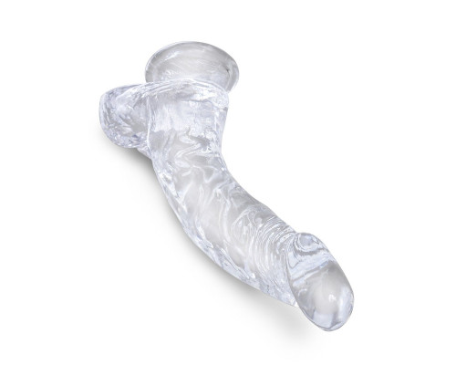 Прозрачный фаллоимитатор 7.5  Cock with Balls - 21,6 см.