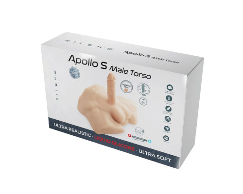 Карамельный мужской полуторс с фаллоимитатором SILEXD Apollo S 7