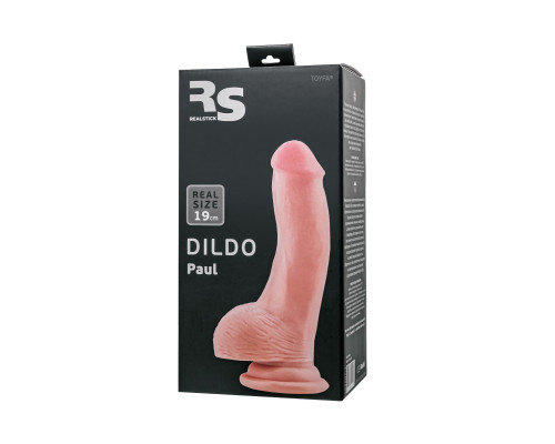 Телесный реалистичный фаллоимитатор на присоске Paul - 19 см.