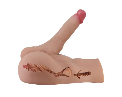 Мужской полуторс Rhyne с членом и анальным тоннелем