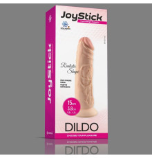 Телесный фаллоимитатор JoyStick на присоске - 15 см.